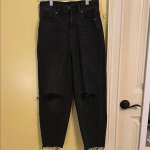 Women's Black Distressed Jeans